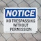 Signmission No Trespassing Without Permission OSHA Notice Sign, Plastic, 14in W x 10in L, 2PK OS-2PACK-NS-P-1014-L-15005 - alternate 5